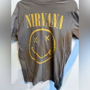 NIRVANA Tee with Yellow Smiley Design size XS